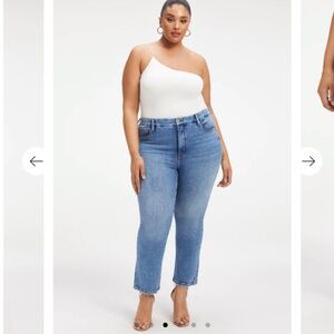 NWT Good American good legs straight jeans